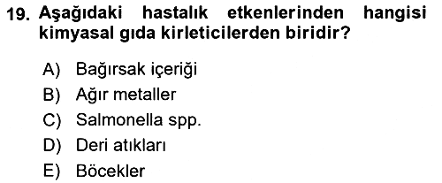 Veteriner Hizmetleri Mevzuatı ve Etik 2022-2023 Yaz Okulu Sınavı - 19. soru
