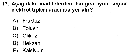 Veteriner Laboratuvar Teknikleri ve Prensipleri 2021-2022 Ara Sınav - 17. soru