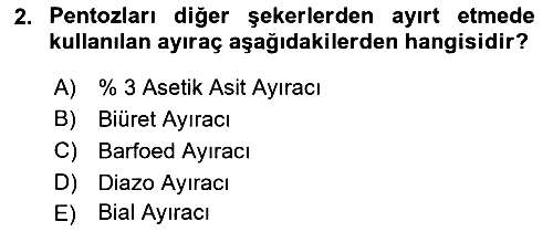 Veteriner Laboratuvar Teknikleri ve Prensipleri 2025-2026 Ara Sınav - 2. soru