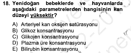 Veteriner Laboratuvar Teknikleri ve Prensipleri 2012-2013 Dönem Sonu Sınavı - 18. soru