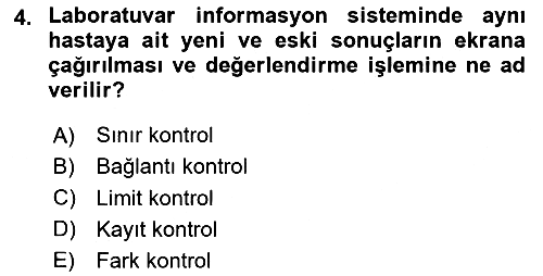 Veteriner Laboratuvar Teknikleri ve Prensipleri 2024-2025 Dönem Sonu Sınavı - 4. soru