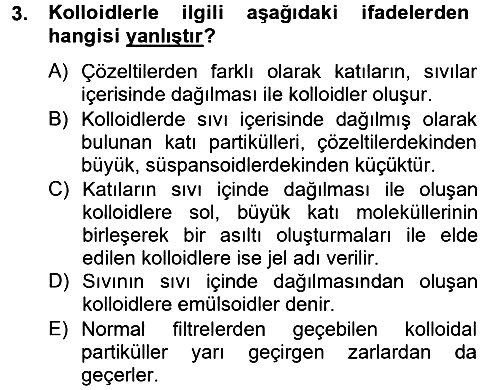 Veteriner Laboratuvar Teknikleri ve Prensipleri 2013-2014 Tek Ders Sınavı - 3. soru