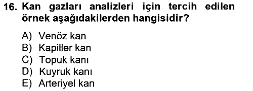 Veteriner Laboratuvar Teknikleri ve Prensipleri 2014-2015 Tek Ders Sınavı - 16. soru