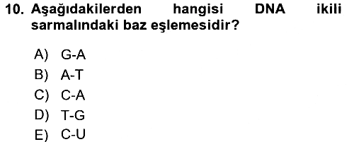 Veteriner Laboratuvar Teknikleri ve Prensipleri 2015-2016 Tek Ders Sınavı - 10. soru