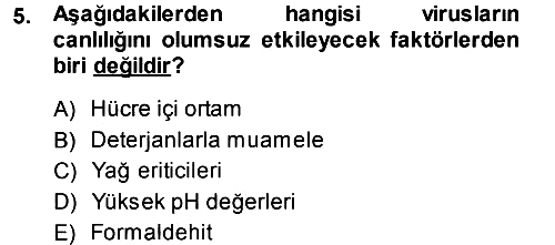 Viroloji 2013-2014 Ara Sınav - 5. soru