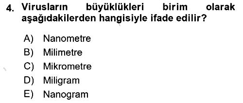 Viroloji 2021-2022 Ara Sınav - 4. soru
