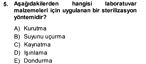 Viroloji 2013-2014 Dönem Sonu Sınavı - 5. soru