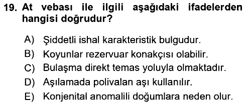 Viroloji 2022-2023 Yaz Okulu Sınavı - 19. soru