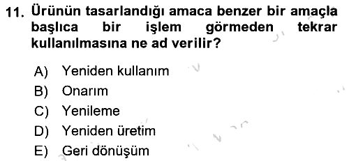 Çağdaş Lojistik Uygulamaları 2015-2016 Dönem Sonu Sınavı - 11. soru
