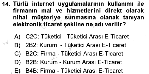 Çağdaş Lojistik Uygulamaları 2015-2016 Dönem Sonu Sınavı - 14. soru