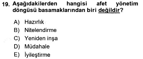 Çağdaş Lojistik Uygulamaları 2017-2018 Dönem Sonu Sınavı - 19. soru