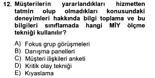 Lojistik İlkeleri 2012-2013 Dönem Sonu Sınavı - 12. soru
