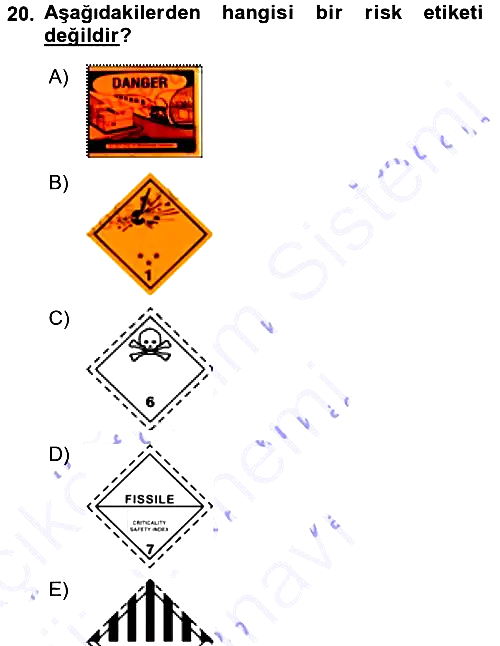 Lojistik İlkeleri 2015-2016 Dönem Sonu Sınavı - 20. soru