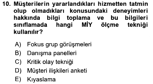 Lojistik İlkeleri 2016-2017 Dönem Sonu Sınavı - 10. soru