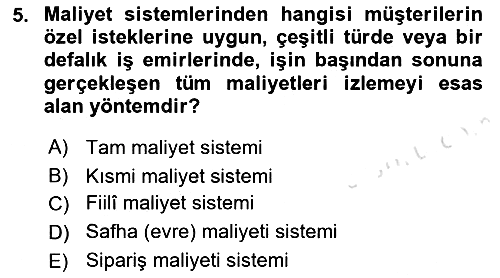 Lojistik İlkeleri 2023-2024 Dönem Sonu Sınavı - 5. soru