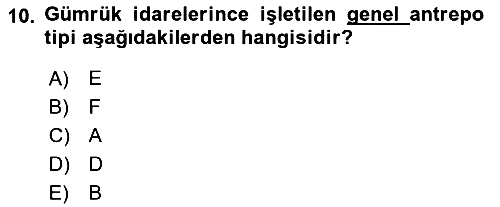 Lojistik İlkeleri 2023-2024 Dönem Sonu Sınavı - 10. soru