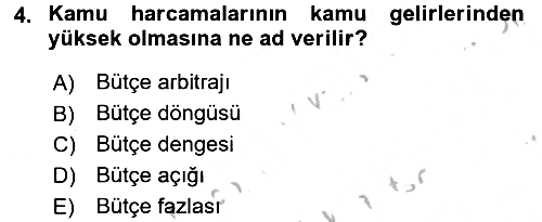 Devlet Borçları 2016-2017 3 Ders Sınavı - 4. soru