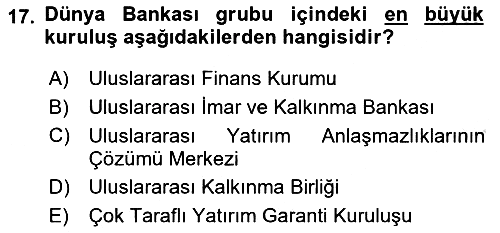 Devlet Borçları 2019-2020 Ara Sınav - 17. soru