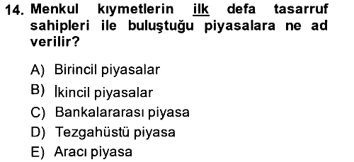Devlet Borçları 2013-2014 Dönem Sonu Sınavı - 14. soru