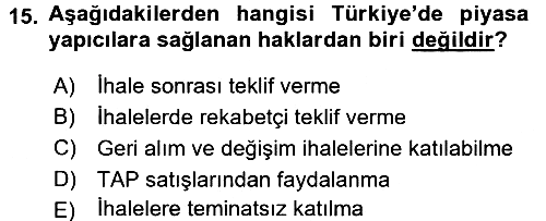 Devlet Borçları 2015-2016 Dönem Sonu Sınavı - 15. soru