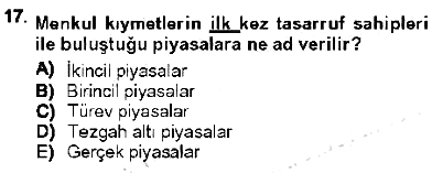 Devlet Borçları 2012-2013 Tek Ders Sınavı - 17. soru