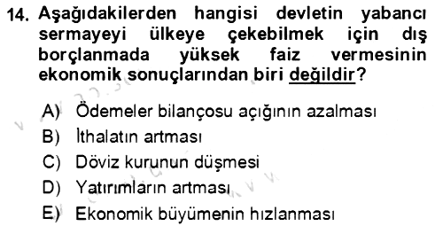 Devlet Borçları 2021-2022 Yaz Okulu Sınavı - 14. soru