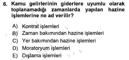Devlet Borçları 2023-2024 Yaz Okulu Sınavı - 6. soru