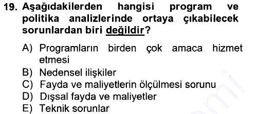 Devlet Bütçesi 2013-2014 Ara Sınav - 19. soru