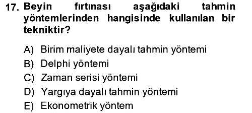 Devlet Bütçesi 2014-2015 Ara Sınav - 17. soru