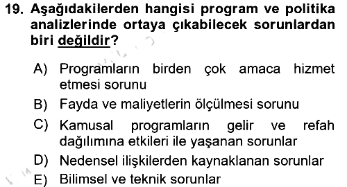 Devlet Bütçesi 2017-2018 Ara Sınav - 19. soru