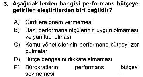 Devlet Bütçesi 2017-2018 Dönem Sonu Sınavı - 3. soru