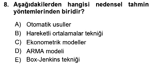 Devlet Bütçesi 2021-2022 Dönem Sonu Sınavı - 8. soru