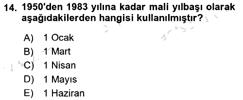 Devlet Bütçesi 2022-2023 Dönem Sonu Sınavı - 14. soru