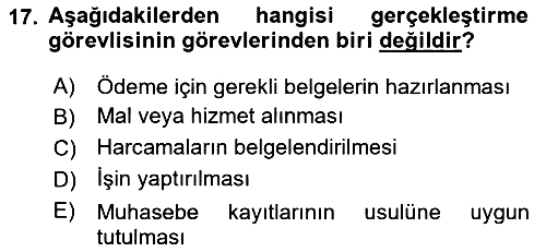 Devlet Bütçesi 2023-2024 Dönem Sonu Sınavı - 17. soru