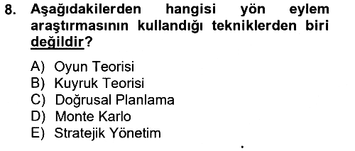 Devlet Bütçesi 2014-2015 Tek Ders Sınavı - 8. soru