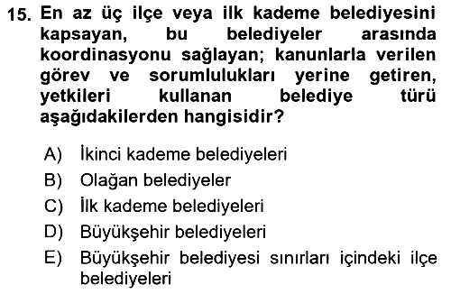 Devlet Bütçesi 2018-2019 Yaz Okulu Sınavı - 15. soru