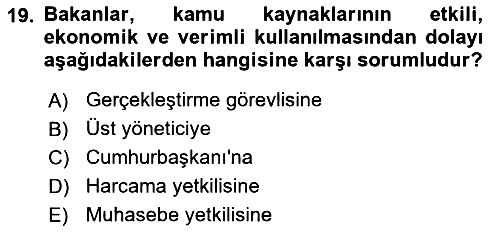 Devlet Bütçesi 2021-2022 Yaz Okulu Sınavı - 19. soru
