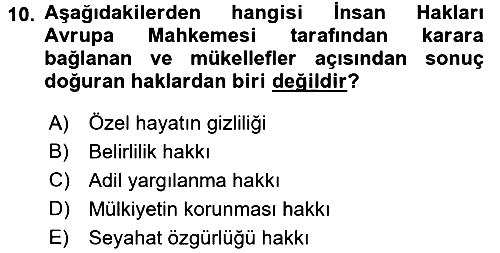 Genel Vergi Hukuku 2017-2018 3 Ders Sınavı - 10. soru