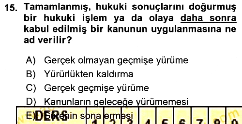 Genel Vergi Hukuku 2015-2016 Ara Sınav - 15. soru