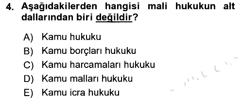 Genel Vergi Hukuku 2017-2018 Ara Sınav - 4. soru