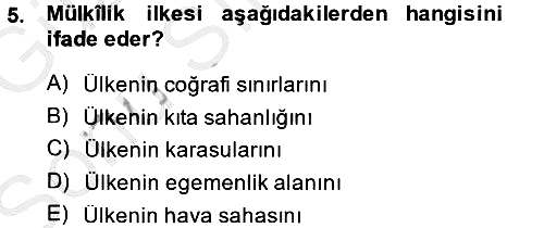 Genel Vergi Hukuku 2014-2015 Dönem Sonu Sınavı - 5. soru