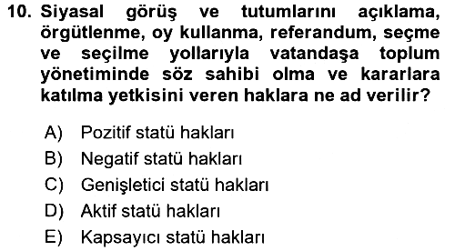Genel Vergi Hukuku 2016-2017 Dönem Sonu Sınavı - 10. soru