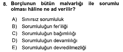 Genel Vergi Hukuku 2023-2024 Dönem Sonu Sınavı - 8. soru