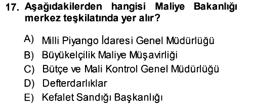 Genel Vergi Hukuku 2013-2014 Tek Ders Sınavı - 17. soru