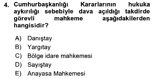 Genel Vergi Hukuku 2021-2022 Yaz Okulu Sınavı - 4. soru