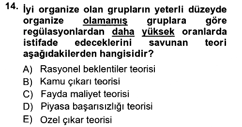 Kamu Ekonomisi 1 2012-2013 Ara Sınav - 14. soru