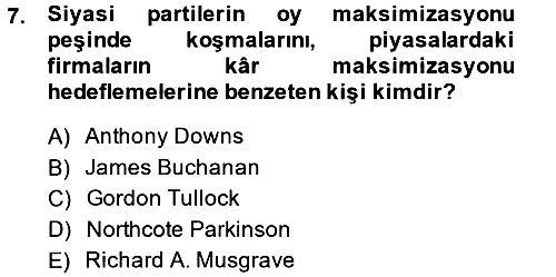 Kamu Ekonomisi 1 2013-2014 Dönem Sonu Sınavı - 7. soru