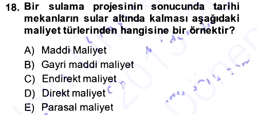 Kamu Ekonomisi 1 2013-2014 Dönem Sonu Sınavı - 18. soru