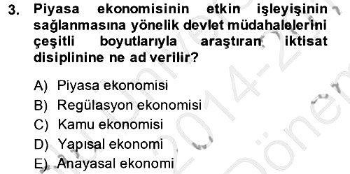 Kamu Ekonomisi 1 2014-2015 Dönem Sonu Sınavı - 3. soru
