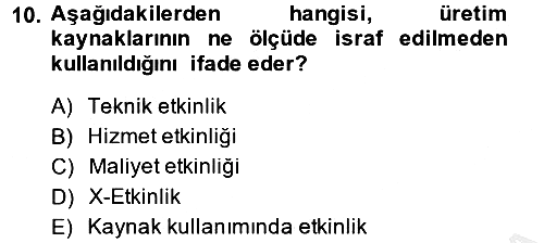 Kamu Ekonomisi 1 2014-2015 Dönem Sonu Sınavı - 10. soru